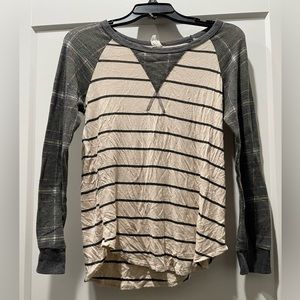 Striped and patchwork long sleeve